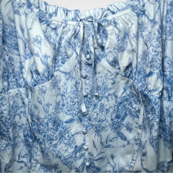 NWT Missguided (sold by ASOS) Toile Milkmaid midi dress Size 14 - Picture 10 of 15